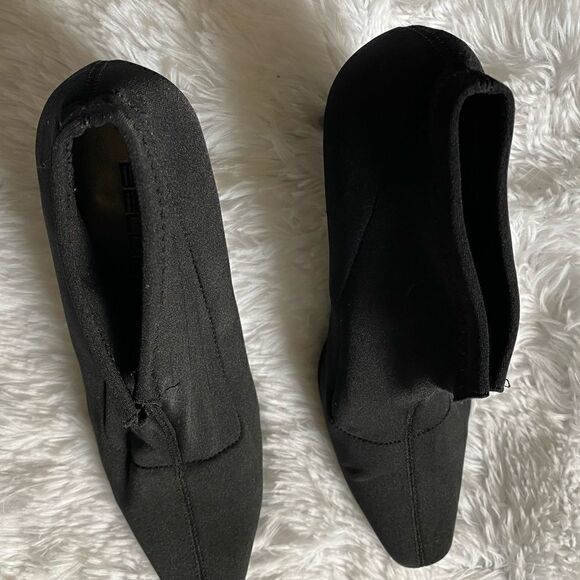 Bellini Boots Sock Pull On Booties Black Heeled Women’s Size 7W - Picture 5 of 15